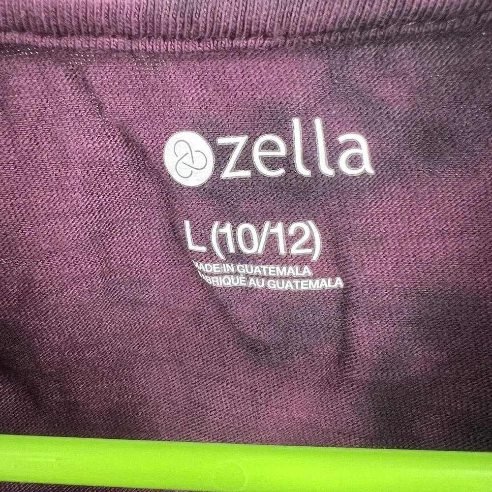 Zella‎ Girl Purple Short Sleeve Tee Large 10/12 New
